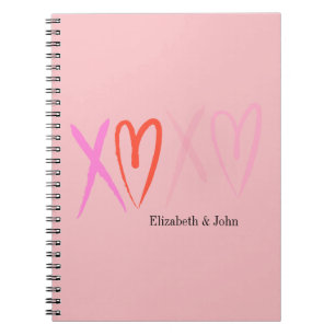 Carnet Cœurs colorés "XOXO" pour la Saint-Valentin