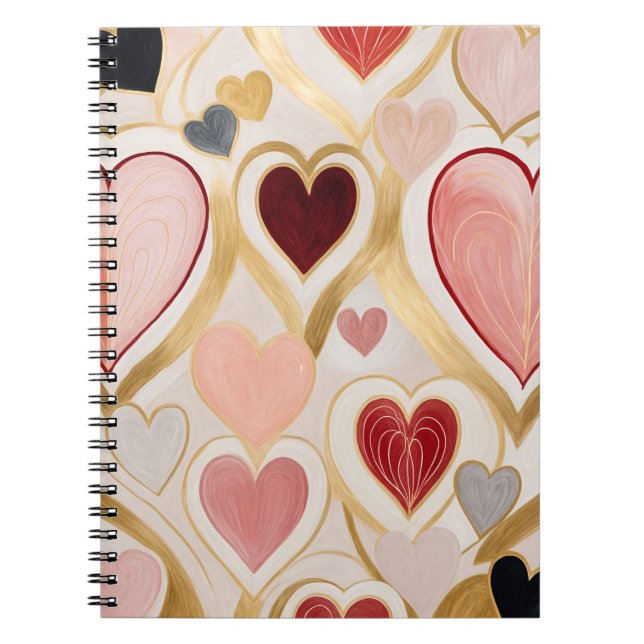 Carnet Coeurs d'amour (Devant)