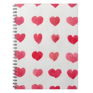 Carnet Coeurs d'aquarelle incomparable : design motif rom