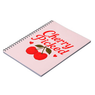 Carnet Cœurs de cerises cueillis Cottagecore romantique r