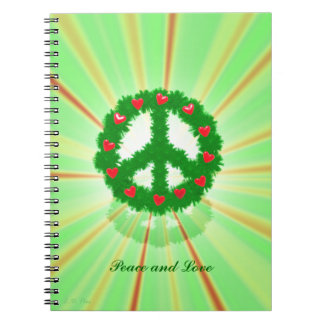 Carnet Coeurs de paix de Noël Wreath
