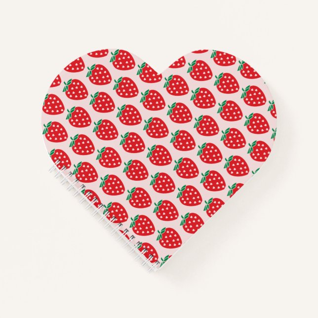 Carnet Coeurs fraises Berry Sweet Rose (Devant)
