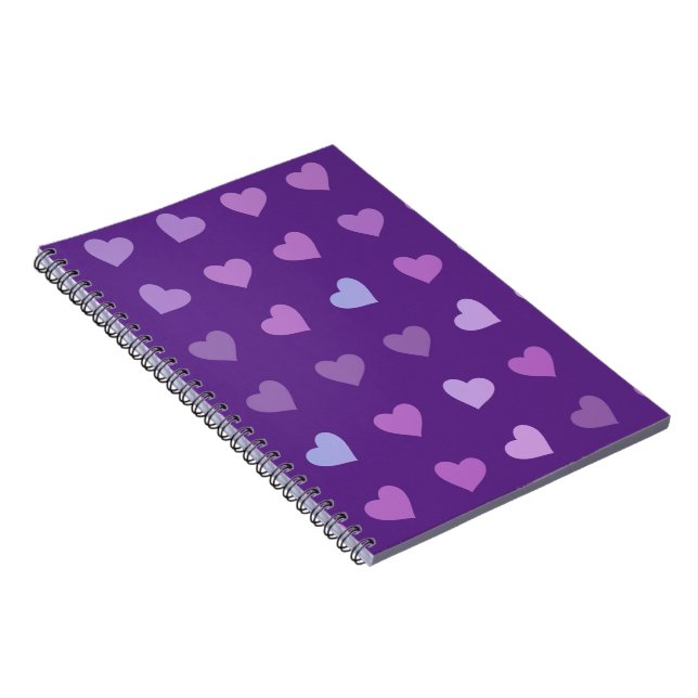 CARNET COEURS PASTEL PURPLE (Côté Droit)