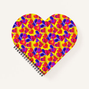 Carnet Coeurs peints brillants et audacieux   Saint Valen