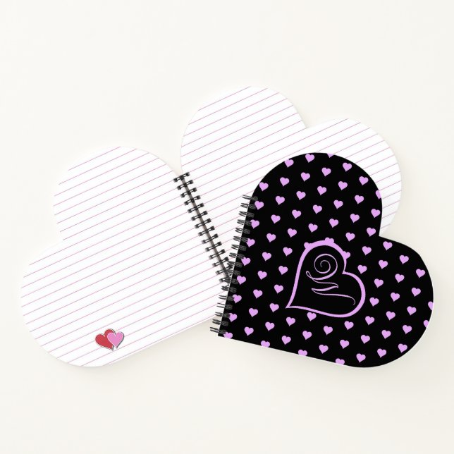 Carnet Coeurs roses amusants et ludiques Personnalisés (Intérieur)