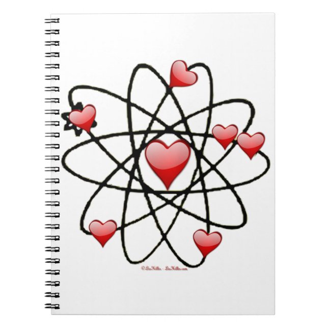 Carnet Coeurs rouges de Saint Valentin atomique (Devant)