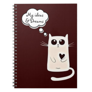 Carnet Coeurs solitaires Idées de chat et rêves