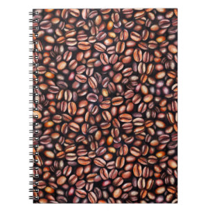 Carnet Coffee Haricots crayon Motif Rustique Brown