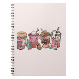 Carnet Coffee Lover Western Cowboy Theme