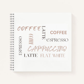 Carnet Coffee Typography Modern Café Style Coffee Lover 