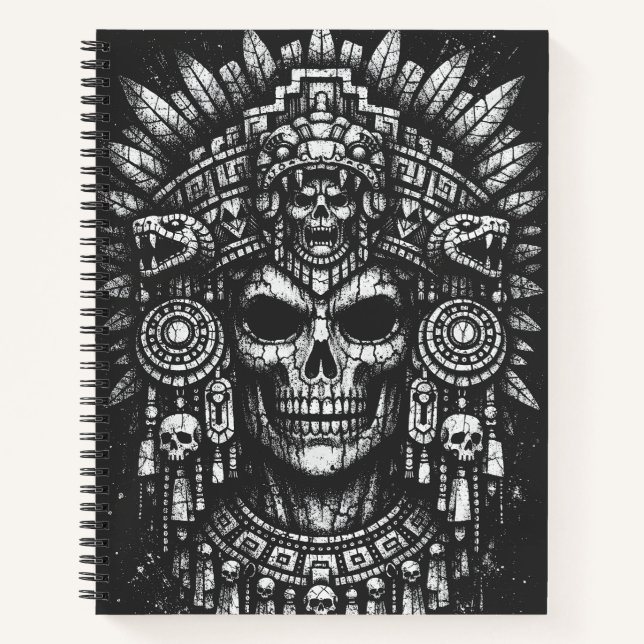 Carnet Coiffe de crâne aztèque par BurnsInHell (Devant)