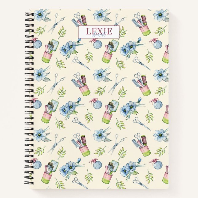 Carnet Coiffeur, Coiffeur Salon de Beauté Sur Mesure (Devant)