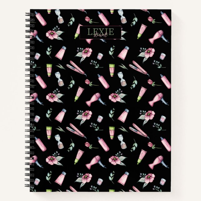 Carnet Coiffeur, Coiffeuse Salon de Beauté Sur Mesure (Devant)