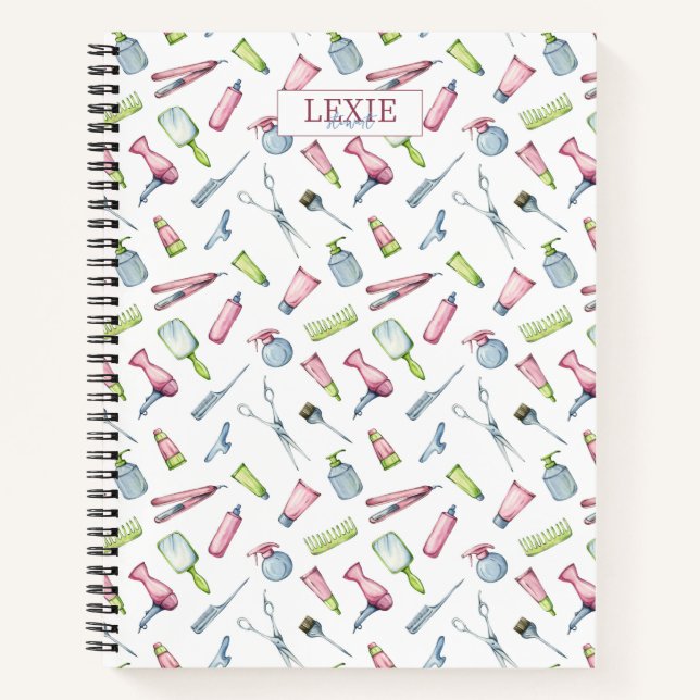 Carnet Coiffeur, Coiffeuse Salon de Beauté Sur Mesure (Devant)