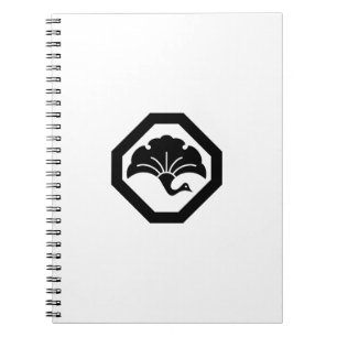 Carnet Coin d'angle coupé avec une grue gingko
