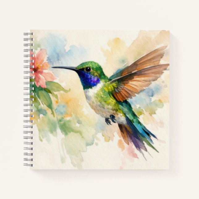 Carnet Colibri aquarelle (Devant)