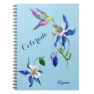 Carnet Colibri du Jardin Blue Columbine