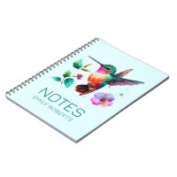 Colibri et fleurs aux couleurs vives