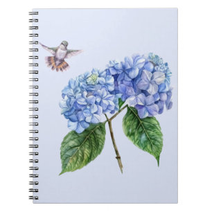 Carnet Colibri et Hydrangea