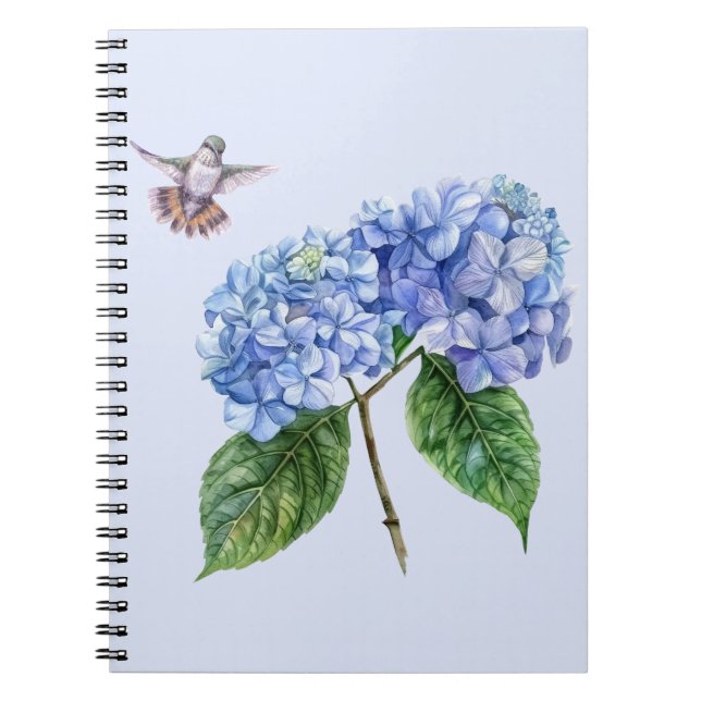 Carnet Colibri et Hydrangea (Devant)