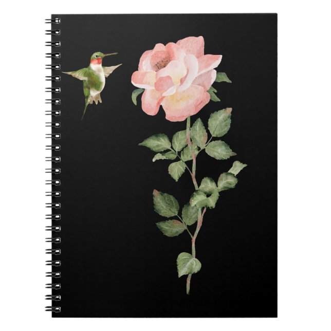 Carnet Colibri et Rose (Devant)