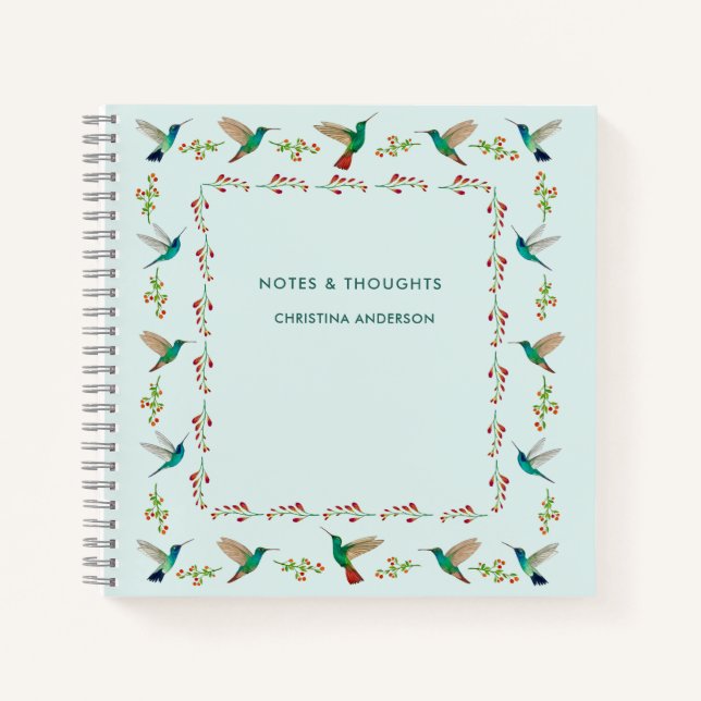 Carnet Colibri personnalisé (Devant)