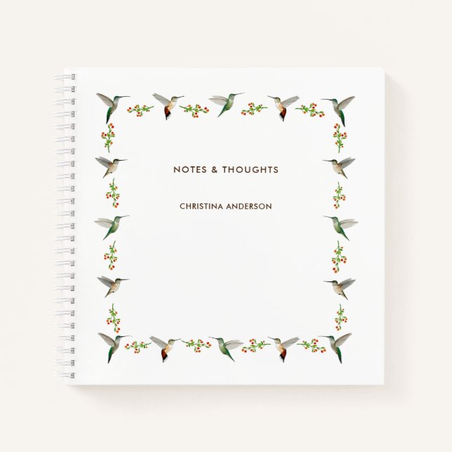 Carnet Colibri personnalisé (Devant)