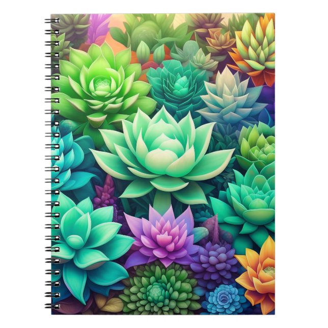 Carnet Collage Aloe Vera et Succulents (Devant)