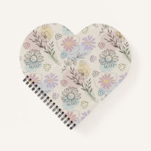 Collage de fleurs sauvages pastel – Géométrique fl