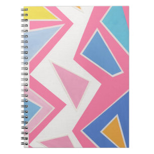 Carnet Collage de triangles roses