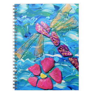 Carnet Collage multimédia de mélange de verre de mer de l