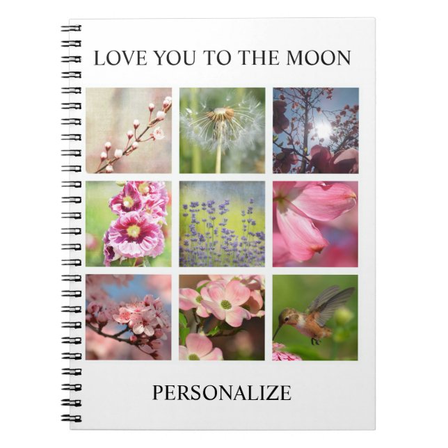 Carnet Collage personnalisé de photos avec votre texte (Devant)