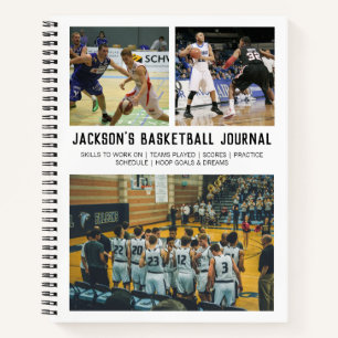 Carnet Collage photo de l'équipe du joueur de basket-bal