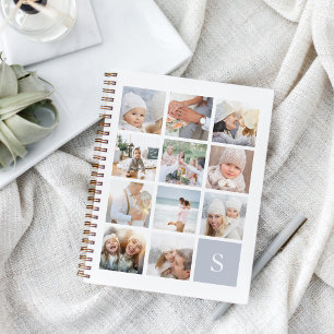 Carnet Collage photo de monogramme de brouillard