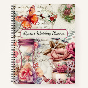 Carnet Collage vintage aquarelle