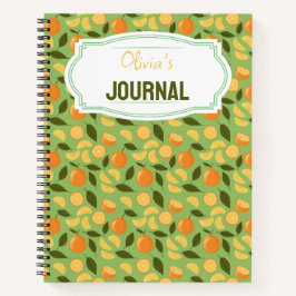 Carnet Collection de Motifs de paniers de fruits - Orange