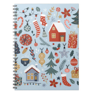 Carnet Collection de Noël d'éléments décoratifs d'hiver