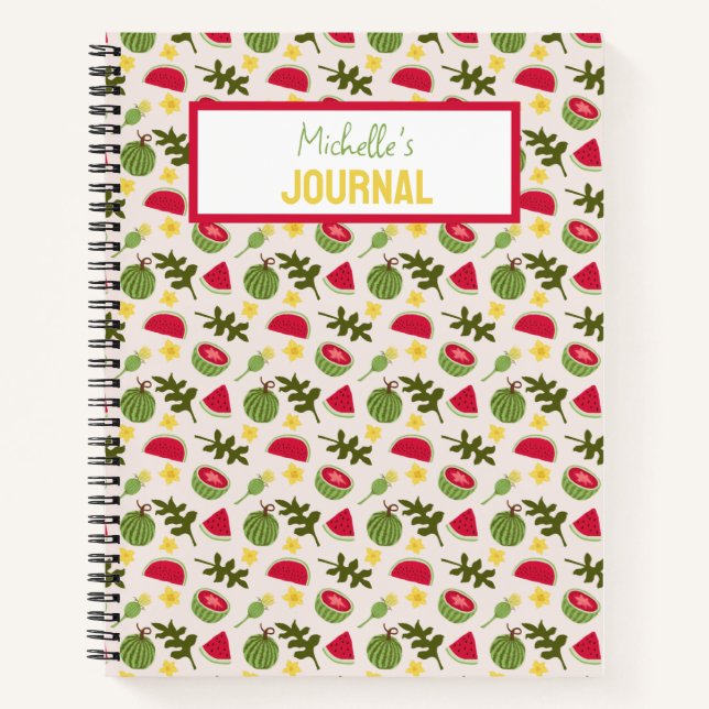 Carnet Collection de paniers de fruits - Pastèque (Devant)