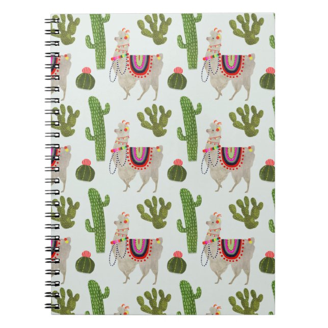 Carnet Collection Llamarama | Cactus & Llama Motif (Devant)