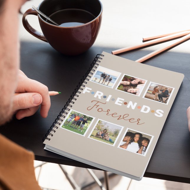 Carnet Collection photo moderne Beige Friends Forever (Créateur téléchargé)
