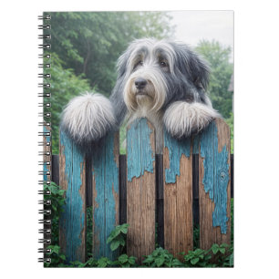 Carnet Collie Arpentant Au-Dessus D'Une Vieille Clôture