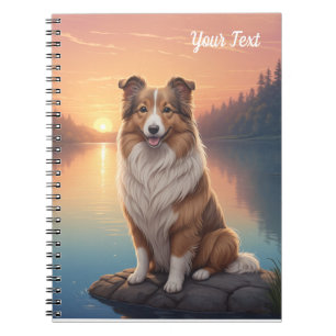 Carnet Collie au bord du lac