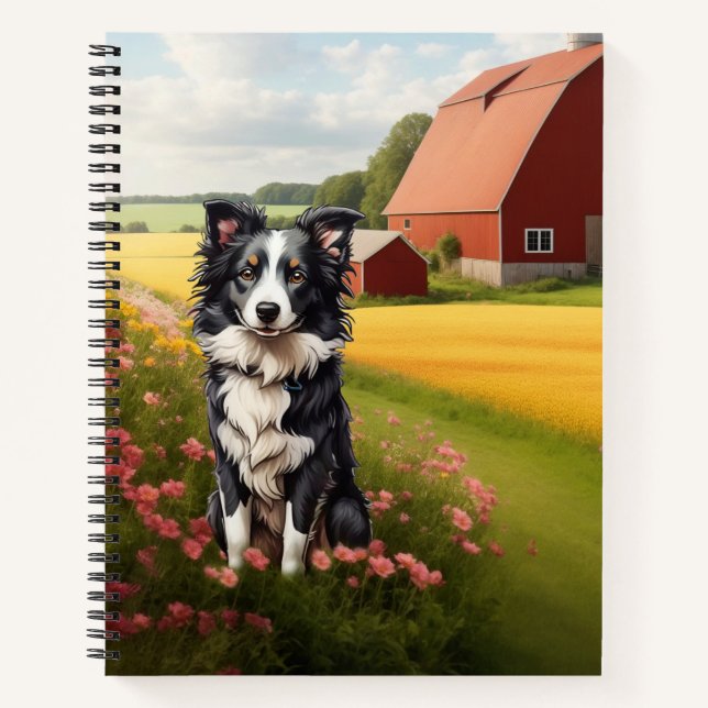 Carnet Collie frontalier à la ferme (Devant)