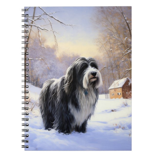 Carnet Collie Laisser Il Neige Noël (Devant)