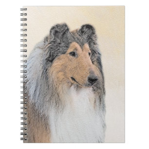Carnet Collie (Rough) Peinture - Cute Original Chien Art