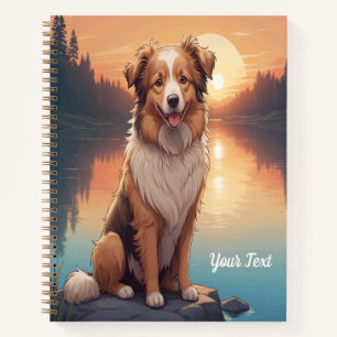 Carnet Collie Shepherd au bord du lac