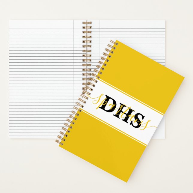Carnet colorblock scolaire personnalisé (À l'intérieur)