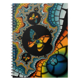 Carnet coloré abstrait papillon fractal Cacoon