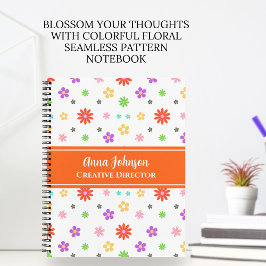 Carnet Coloré Cute Floral Motif sans joint