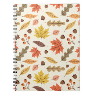 Carnet Coloré Feuille d'automne Motif